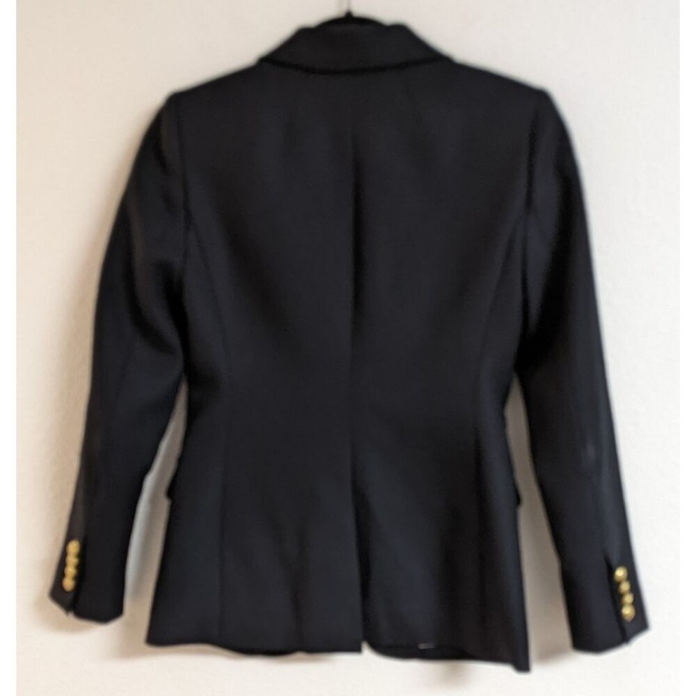 Women's J.CREW 100% Wool Navy Blue SCHOOLBOY 2 Button Blazer 00 Petite - Picture 6 of 15